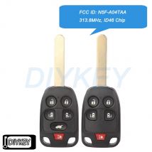 5/6 Tasten Fernbedienung Auto Schlüsselanhänger 313,8 MHz ID46 Chip für Honda Odyssey 2011 2012 2013 2014 FCC ID: N5F-A04TAA