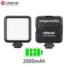 Ulanzi Vl49 Mini-LED-Videoleuchte, 2000 mAh, 5500 K Fülllicht für Kamera, Smartphone, Fotografie, Videoleuchte, Kameralicht