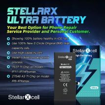 StellarXcell Ultra-Hochleistungsakku 7037 TI für iPhone 7 8 X XR XRMAX XS 11 12pro 13mini 14plus 15proMAX mit kostenlosen Werkzeugen