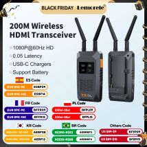 Ricetrasmettitore audio video wireless Lemorele Trasmettitore e ricevitore HDMI a bassa latenza da 200 M per fotografia da laptop per monitor TV