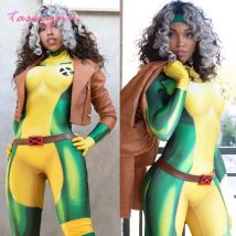 Anna Marie Rogue Cosplay X Men Cosplay body drukowanie 3D kostium dla dorosłych Zentai garnitur kostium na Halloween kobiety dziewczęta