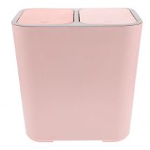 Pink Dual Compartment Trash Can Heavy Duty Dry Wet Waste Bin For Kitchen Bathroom Living Room Garbage Can Lid Recycling Bins