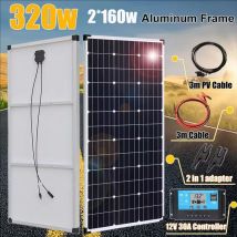 300w 320w 160w ligero panel solar marco de aluminio 12v batería camper cargador kit sistema de panel fotovoltaico para el hogar balcón RV UE almacén DHL freeshipping 220v 1000w