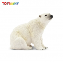 Toymany Simulation Female Polar Bear Animal Model Toy Mini Figures Dolls Action Figurines Toys for Children Gift Cake Decoration