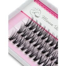 Upgraded Moonlily 60 Bundles Silk Soft Mink Eyelashes Extension Natural 3D Russian Volume Faux Individual Cluster Lashes Makeup