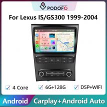 Podofo 2din Android Radio de coche para Lexus IS/GS300 1999-2004 6 + 128G reproductor estéreo Carplay Autoradio WIFI navegación GPS FM/RDS