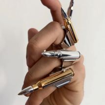 Gothic Punk Hip Hop Ringe Metall silberne Kugel Finger Mode Charm Ring Vintage für Frauen Männer Schmuck Bague Geschenk