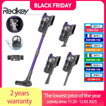 REDKEY x18 Aspirapolvere senza fili 500W 33000Pa Riconoscimento intelligente della polvere ad alta potenza 1.6L Capacità della pattumiera Batteria rimovibile
