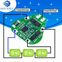 BS 3S 12V 18650 Lithium-Batterie-Schutzplatine 11,1V 12,6V Überladung Tiefentladungsschutz 8A 3-Zellen-Pack Li-Ion BMS PCM PCB
