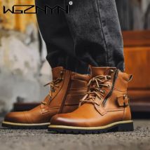Männer Motorrad Leder Stiefel Doppel-reißverschluss Platz Ferse Männer Schuhe Mode Freizeit Design Männer Radfahren Boot 2025, Herbst Winter