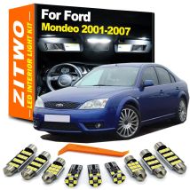 ZITWO 14Pcs For Ford Mondeo 2001 2002 2003 2004 2005 2006 2007 Car LED Bulb Interior Dome Map Sun Visor Trunk Light Kit Canbus