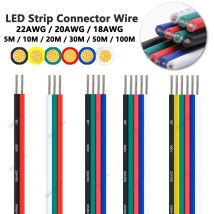 Cavo LED da 5-100 m 18 20 22AWG Cavo di collegamento 6 5 3 2 Cavo di prolunga RGB da 4 pin per strisce LED WS2812B Pixel Luce SM JST Connettori