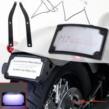 For Harley Fat Bob FXFB 114 FXFBS 2018-24 Motorcycle 4x7" Tail TIdy LED Number Frame License Plate Holder Brakeet Relocation Kit
