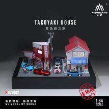 Mehr Kunst 1:64 Takoyaki-Hausszenenmodell, Parkplatz-Diorama für Ausstellung und Sammlung