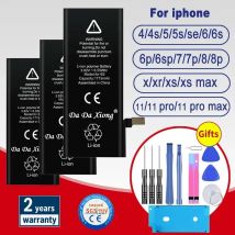 Bateria do iPhone'a 6 6S 5 5S SE 6P 6SP 7 7Plus 8 8Plus X XR XS 11 SE2 4 4G 4S Pro MAX Bateria zastępcza + darmowe narzędzia