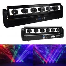 Proyector láser RGB de 6x500MW, barra de luz, 6 ojos, Control DMX, luces con cabezales móviles para DJ, discoteca, boda, fiesta, iluminación de escenario