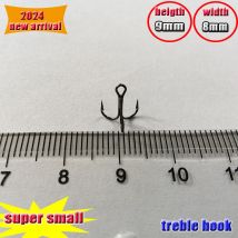 2024neue Ankunft Höhen Angelhaken Barble Hook Runde Biegung Größe 16 #200 teile/los super kleinen Drillings haken aus Kohlenstoffs tahl
