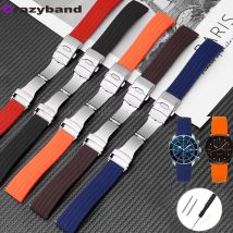 18 mm 20 mm 22 mm Universal-Gummiarmband mit Premium-Faltschließe, wasserdichte Silikonarmbänder für Casio für Rolex 1908-Bänder