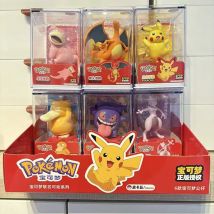 Autentyczny Poké mon CHARIZARD GENGAR Ręcznie robiony Pikachu PSYDUCK MEWTWO Kreskówkowa lalka ozdobna Zabawka dla dzieci Prezent na Boże Narodzenie