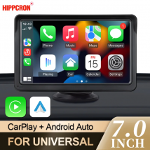 Hippcron Autoradio Drahtloser CarPlay Android Auto Multimedia Video Player 7" Touchscreen mit AUX Bluetooth für Rückfahrkamera