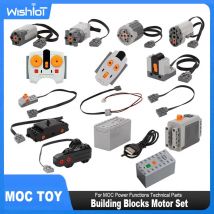 Funzioni tecniche di alimentazione MOC Servo Parti Treno Buggy M Motore 8883 Set di gruppi di alimentazione remoti IR modificati Scatola batteria al litio 9686