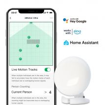 LinknLink eMotion Ultra 60GHz mmWave Radar WiFi Sensor de presencia inteligente, IR, brillo, temperatura, humedad, asistente doméstico MQTT