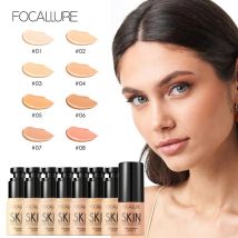 Focallure 8-Farben-Gesichtsgrundierung, Make-up-Basis, flüssige Grundierung, Creme, vollständige