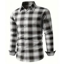 New Casual Striped Design Shirt Summer Men's Long Sleeve Shirt Lapel Men's Fashion Casual Button Down Shirt Long Sleeve Career