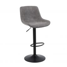 Taburete de Bar, Taburete Giratorio con Respaldo, sillas de Bar Modernas Adustables, Colore Grigio