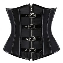 Taille Trainer Gothic Unterbrust Korsett Reißverschluss Taille Cincher Steampunk Bustiers Top Workout Form Körper Sexy Dessous Schlankheitsgürtel
