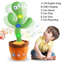 Bambini che ballano cactus parlante giocattoli interattivi parlanti soleggiati cactus peluche elettronico decorazione della casa per bambini regali di Natale