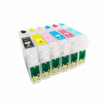 T0791-T0796 Refillable Ink Cartridges For Epson Stylus Photo 1400 1500W P50 1430 PX650 660 660 700W 710W 720WD 730WD 800FW 810FW