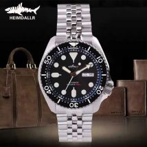 HEIMDALLR Sharkey SKX007 Vintage zegarek dla nurka mechaniczne męskie zegarki 200M szafirowy kryształ Luminous NH36 zegarek z mechanizmem automatycznym