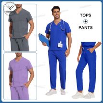 Chirurgische Uniformen Slim Fit medizinische Peelings Uniform Herren Peeling-Sets Pflege zubehör Unisex Zahnklinik Schönheits salon Arbeits kleidung