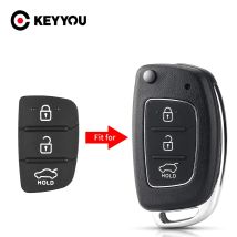 KEYYOU 3 Bottoni Pad Per Hyundai Creta I20 I40 Tucson Elantra Santa fe Solaris ix35 ix45 Sostituzione In Gomma Auto Chiave A Distanza Borsette