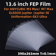 5 unidades de película FEP de 13,6 pulgadas 390x263x0.1mm para ANYCUBIC Photon M3 Max / M7 Max ELEGOO Jupiter, accesorios de piezas de impresora 3D SLA LCD