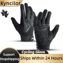 Lange Finger rutschfeste, stoßdämpfende Fahrradhandschuhe für Frühling und Sommer, atmungsaktive Sonnenschutz-Touchscreen-Reithandschuhe für Herren