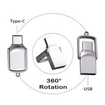 Chiavetta USB 2in1 ad Alta Velocità con Tipo-C 32GB/64GB/128GB Dispositivo di Archiviazione Dati a Doppia Funzione Compatibile con PC