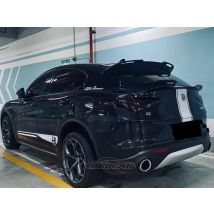 Für 2017–2024 Alfa Romeo Stelvio Dachspoiler, Fabrikstil, hochwertiger ABS-Kunststoff, glänzend schwarzer Spoiler, Kofferraum, Kofferraum, Flügelspoiler
