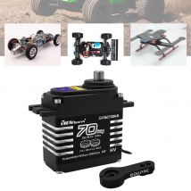 70KG Brushless Servos 7.4V Oblique Gear High Torque Servos Metal Gear Steering Servos for 1/8 1/10 1/12 RC Car