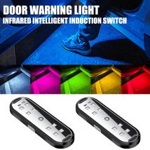 Luci per porte auto LED Lampeggiante colorato Luce di benvenuto decorativa Pasta magnetica Lampada di segnalazione di emergenza per porta aperta automatica