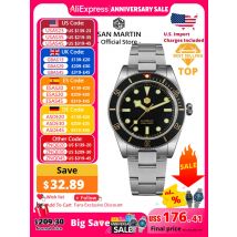 San Martin nuevo 40mm BB58 Retro Reloj de buceo de lujo NH35 relojes mecánicos automáticos para hombres zafiro luminoso 20Bar Reloj SN0008