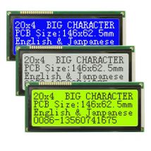 20x4 2004 Großes Zeichen-LCD-Display I2C IIC Blau Weiß Grün Größe 146x62,5mm 5V LC2042 WH2004L AC204B SBS02004A0