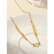 Love Double Name Personalized Custom 18K Stainless Steel Necklace As A Commemorative Gift For Your Beloved