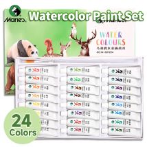 Marie's Aquarellfarben-Set, 24 Farben, 5 ml Tuben, hervorragende Transparenz und lebendige Farben, für Erwachsene, Hobbyisten, Studenten