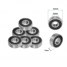 608-2RS 608rs 608 2RS Ball Bearing ABEC-1 8X22X7 mm Deep Groove Steel Sealed Ball Bearings 608RS Z3V3