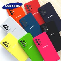 Original Silikon Handytasche für Samsung A32 A52 A72 A13 A33 A53 A73 A14 A34 A54 A55 A35 A15 A16 5G A50 Kamera Schutzhülle