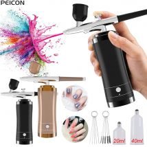 Airbrush Nail With Compressor Portable Airbrush Nail Art Compressor For Nails Cake Painting Crafts Air Brush Kit Nails Spray