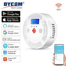 Tuya WiFi Smart rilevatore di monossido di carbonio allarme 85dB avviso sonoro Display digitale LCD Home Indoor CO sirena di veleno