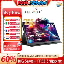 UPERFECT UPlays J7 144Hz Monitor de juegos portátil de 17,3 pulgadas, compatible con FreeSync QHD 2K IPS Pantalla de computadora Pantalla de cuidado de ojos con HDMI/Tipo C para computadora portátil